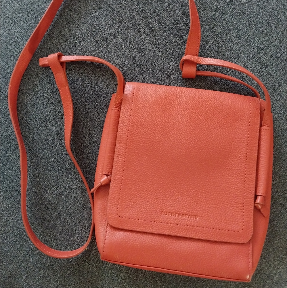 Lucky Brand Orange Crossbody Bag Pre-Loved Excellent Condition